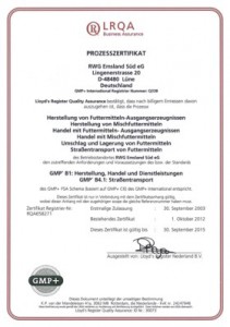 Zertifikat GMP Raiffeisen